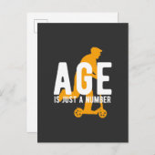 おもしろい誕生日年齢は数字フォントスタイル 案内ポストカード (正面/裏面)