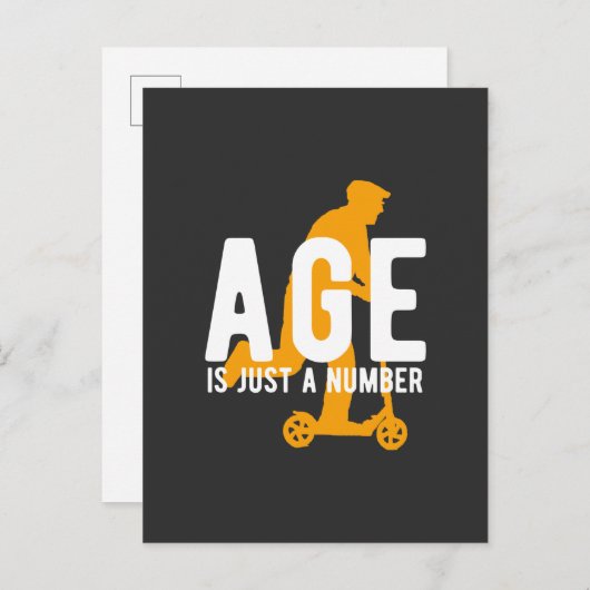 おもしろい誕生日年齢は数字フォントスタイル 案内ポストカード (正面/裏面)