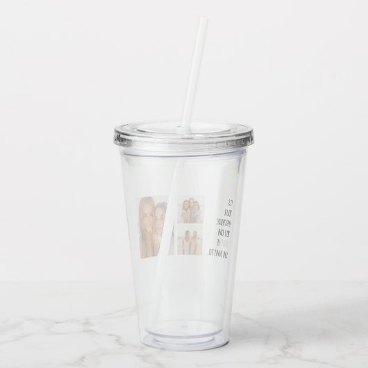 おもしろい誕生日引用文 |コラージュ写真 |ギフ最高のト アクリルタンブラー (裏面)