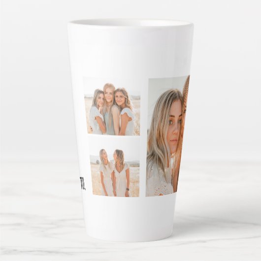 おもしろい誕生日引用文 |コラージュ写真 |ギフ最高のト カフェラテマグ (正面)