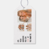 おもしろい誕生日引用文 |コラージュ写真 |ギフ最高のト ギフトタグ (正面)