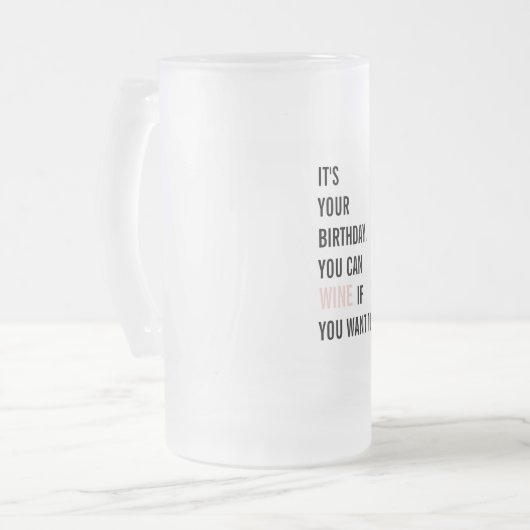 おもしろい誕生日引用文 |ハッピーバースデー |ギフ最高のト フロストグラスビールジョッキ (正面左)