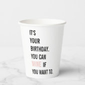 おもしろい誕生日引用文 |ハッピーバースデー |ギフ最高のト 紙コップ (正面)