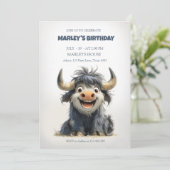 おもしろい誕生日招待状とテーマイラスト 招待状 (スタンド正面)