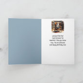 おもしろい誕生日本虫ワイズフクロウのユーモア シーズンカード (内部)