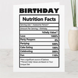 おもしろい誕生日栄養事実 カード