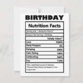 おもしろい誕生日栄養事実 シーズンカード (正面)