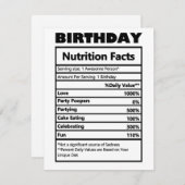 おもしろい誕生日栄養事実 シーズンカード (正面/裏面)