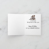 おもしろい誕生日素敵な友人かわいい猫犬 カード (内部)