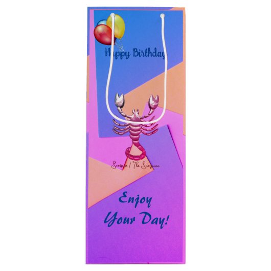 おもしろい誕生日蠍座 ワインギフトバッグ (正面)