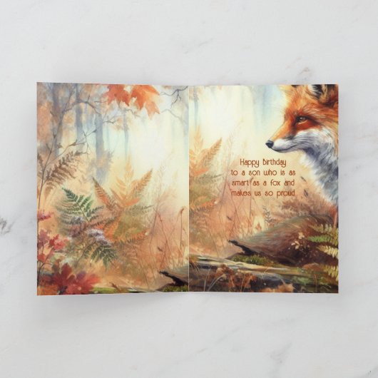 おもしろい誕生日誇りを持った自然 カード (内部)