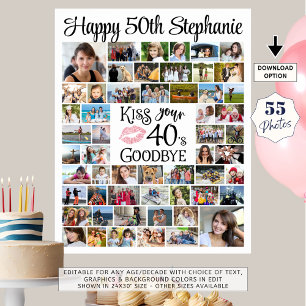 おもしろい誕生日55写真キスあなたの10年さようなら ポスター