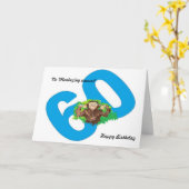 おもしろい誕生日60No Monkeying のまわりに カード (黄色い花)