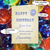 おもしろい誕生日70歳の年齢を追加 カード