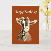 おもしろい誕生日、あなたを愛する古いヤギから カード (黄色い花)