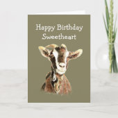 おもしろい誕生日、あなたを愛する古いヤギから カード (正面)
