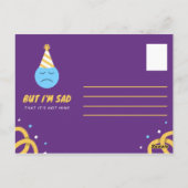 おもしろい誕生日 – カードの背面を確認 –  ポストカード (裏面)