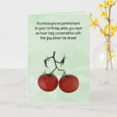 おもしろい誕生日 カード (黄色い花)