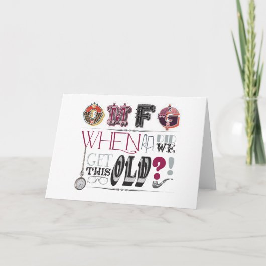 おもしろい誕生日 カード (正面)