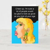 おもしろい誕生日 カード (黄色い花)