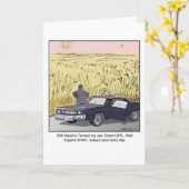 おもしろい誕生日 カード (黄色い花)