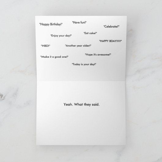 おもしろい誕生日 カード (内部)