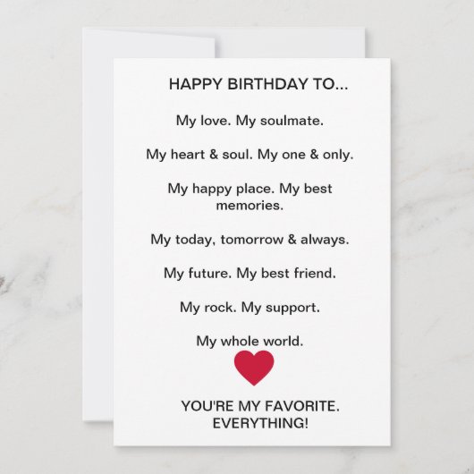 おもしろい誕生日 シーズンカード (正面)