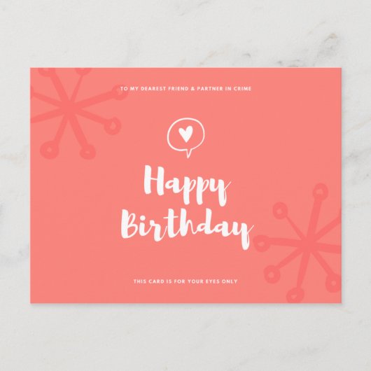 おもしろい誕生日 ポストカード (正面)