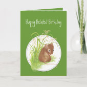 おもしろい誕生日、可愛いマウス カード (正面)