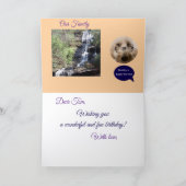 おもしろい誕生日、折り畳みグリーティングカード カード (内部)