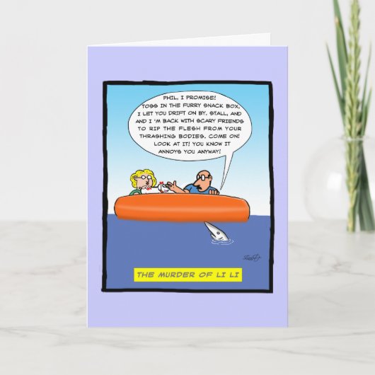 おもしろい誕生日 – 李里の殺害 カード (正面)