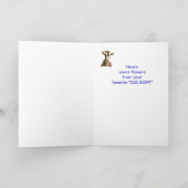 おもしろい誕生日、花のオールドヤギのユーモア カード (内部)