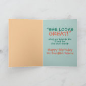 おもしろい誕生日「見た目は美し素晴らしい」バードアート カード (内部)