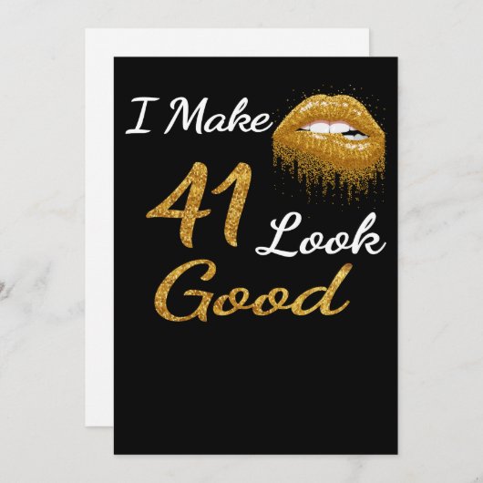 おもしろい誕生日 | 41をよく見せる シーズンカード (正面/裏面)