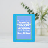 おもしろい誕生日、4.25インチx 5.5インチ、紙:誕生日カード シーズンカード (スタンド正面)