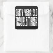 おもしろい誕生日:60歳のトラブルメーカー スクエアシール (バッグ)