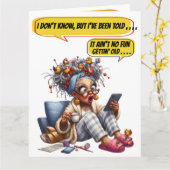 おもしろい誕生日- SEE INSIDEとBack ... カード (黄色い花)