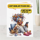 おもしろい誕生日- SEE INSIDEとBack ... カード (正面)