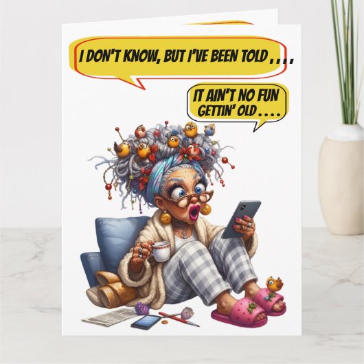 おもしろい誕生日- SEE INSIDEとBack ... カード (正面)