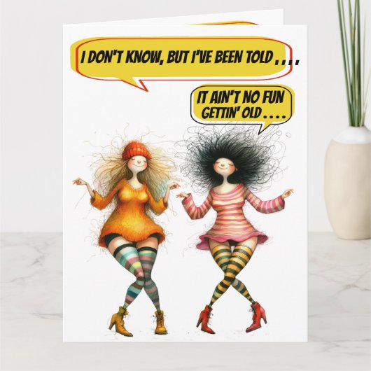 おもしろい誕生日- SEE INSIDEとBack ... カード (正面)