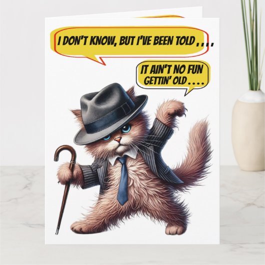 おもしろい誕生日- SEE INSIDEとBack ... カード (正面)