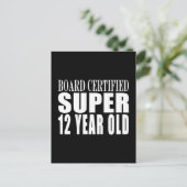 おもしろい誕生日B認定すごい12歳 ポストカード (スタンド正面)