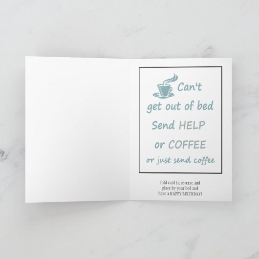 おもしろい誕生日Send Coffeeが起動できない カード (内部)