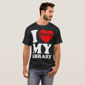 おもしろい読書読み書虫が大好き Tシャツ (正面フル)