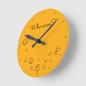 おもしろい誰気にだ？数字を黄色に予測できなする ラウンド壁時計 (傾斜)