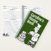 おもしろい調理師の調理レシピ ノートブック (内側)