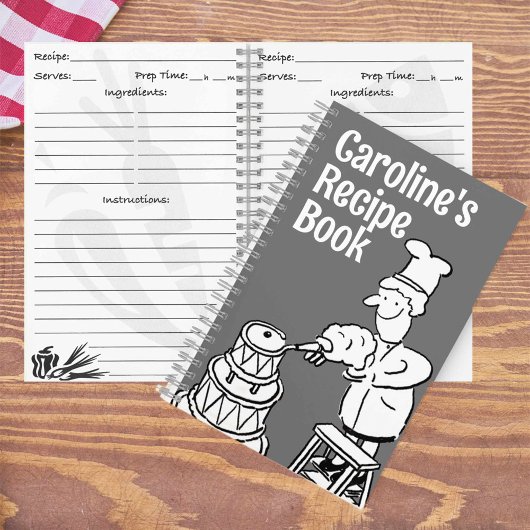 おもしろい調理師飾ケーキレシピ手帳 ノートブック