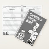 おもしろい調理師飾ケーキレシピ手帳 ノートブック (内側)