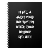 おもしろい諺の皮肉の恋人のギフト-タイポグラフィの芸術 ノートブック (正面)