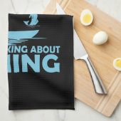 おもしろい諺の魚釣り キッチンタオル (四つ折り)